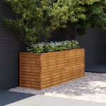 Taimekast, 196 x 50 x 69 cm, corten-teras