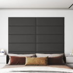 Seinapaneelid 12 tk, hall, 90 x 30 cm, kunstnahk, 3,24 m&sup2;