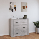 Puhvetkapp, hall sonoma tamm, 80x33x70 cm, tehispuit