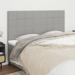 Voodipeatsid 4 tk, helehall, 100x5x78/88 cm, kangas