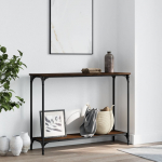 Konsoollaud, pruun tamm, 101x30,5x75 cm, tehispuit