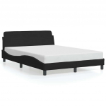 Voodiraam Dover, must, 135 x 190 cm, samet