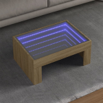 Diivanilaud LED-tuledega, sonoma tamm, 70x50x30cm