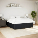 Voodiraam ilma madratsita, must, 180x200 cm, samet