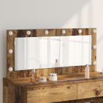 VANITY MIRROR WITH LED LIGHTS OLD WOOD 100X45X18 CM