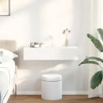 Seinariiul sahtlitega, valge, 80 x 33 x 17 cm, tehispuit