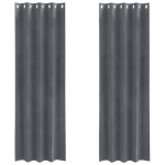 Pimendavad kardinad 2 tk helehall 140 x 260 cm samet