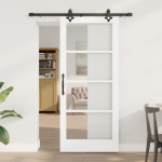 Liuguks valge 86 x 198.5 cm puit ja metall