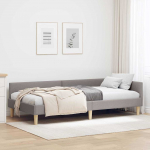 Nurga voodiraam Pruunikashall 80 x 200 cm kangas