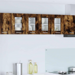 Seinakapp 2 tk suitsetatud tamm 60 x 31 x 40 cm tehispuit