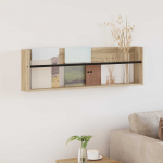 Ajakirja riiul riiuliga sonoma tamm 100 x 12 x 30 cm tehispuit