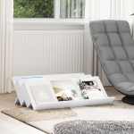 Ajakirja riiul riiuliga valge 90 x 53 x 28,5 cm tehispuit