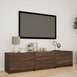 LED-iga TV kapp Pruun tamm 165 x 34 x 40 cm T&ouml;&ouml;deldud puit