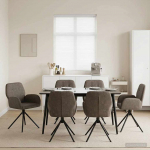 P&ouml;&ouml;rlevad Toiduainete Toolid 6 pcs Kunstsuede nahk Tumehall