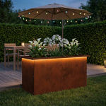 LED-valgustusega lillekast rooste 40 x 80 x 40 cm