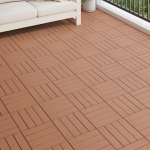 Terrassiplaat 3D disain 11 tk Helepruun 30 x 30 cm Puitplastik