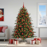 Kunstkuusk koos j&otilde;ulukuuliga 210 cm 300 LED-i Soe valge