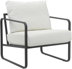 Lounge-tool Manea tehisnahk, valge