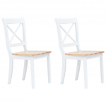 S&ouml;&ouml;gitoolid 2 tk valge ja naturaalne, toekast kaut&scaron;ukipuidust