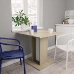 S&ouml;&ouml;gilaud, valge ja Sonoma tamm 80 x 80 x 75 cm puitlaastplaat