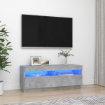 Telerialus LED-tuledega, betoonhall, 100 x 35 x 40 cm