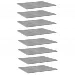 Riiuliplaadid 8 tk, betoonhall, 60x50x1,5 cm, puitlaastplaat