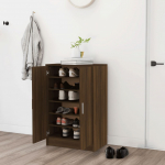 Jalatsikapp, pruun tamm, 60x35x92 cm, tehispuit