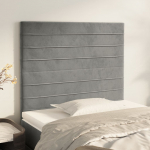 Voodipeatsid 2 tk, helehall, 100x5x78/88 cm, samet