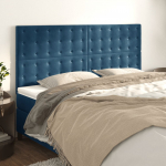 Voodipeatsid 4 tk, tumesinine, 80x5x78/88 cm, samet