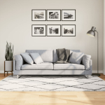 K&otilde;rge narmaga shaggy vaip "pamplona", kreemjas/must 140x200 cm