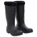 Eemaldatava voodriga kummikud, must, suurus 42, pvc