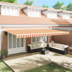 K&auml;sitsi sisset&otilde;mmatav varikatus kollane ja oranž 600x350 cm
