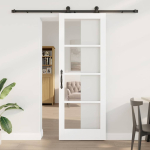 Liuguks valge 78 x 211 cm puit ja metall