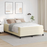 Voodiraam madratsiga cream 140 x 190 cm kangas