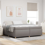 Voodi raam madratsiga Pruunikashall 200 x 200 cm kangas