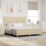 Voodiraam peatsiga cream 180 x 200 cm kangas