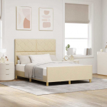Voodiraam peatsiga cream 160 x 200 cm kangas