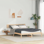 Voodiraam peatsiga Pruun 150 x 200 cm Tahke m&auml;nd