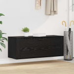 Kinga kapp riiuliga uksega must tamm 100 x 35 x 38 cm tehispuit