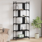 Raamatukapp Must tamm 76 x 32 x 192 cm Tehispuit