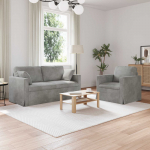 Diivan 2 tk helehall 158 x 78 x 80 cm samet