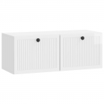 Rippuv TV kapp K&otilde;rgl&auml;ikega valge 78,5 x 31 x 30 cm Tehispuit
