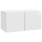 Rippuv TV kapp K&otilde;rgl&auml;ikega valge 59,5 x 31 x 30 cm Tehispuit