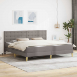 Voodiraam madratsiga peaga Pruunikashall 180 x 200 cm kangas