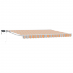 Manuaalne varikatus LED-idega Sinine ja Oranž 4 &times; 3 m