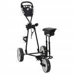 Golfik&auml;ru koos istmega Must ja Valge 100 x 60 x 130 cm Raud