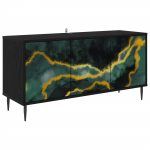 Telerikapp WIJHE 102 x 33 x 51 cm Must tamm Tehispuit