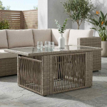 Aialaud Hall 100 x 55 x 37 cm PE Rattan ja Klaas