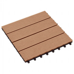 Terrassiplaat 11 tk Tiikpuu 30 x 30 cm Puitplastik