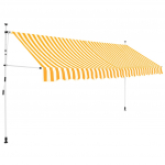Kokkupandav varikatus, 350 cm oranži-valgetriibuline